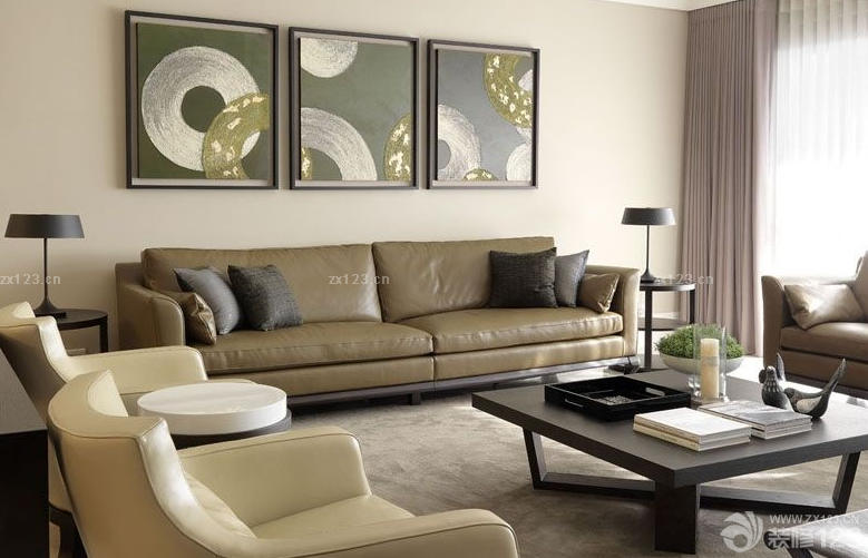 125平米房子现代沙发背景墙设计效果图
