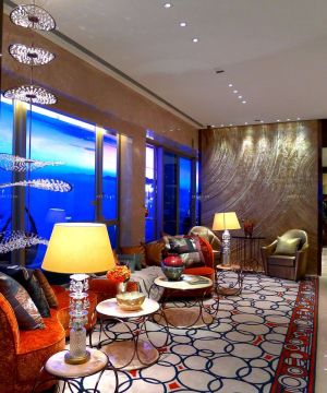 95平米现代设计风格最新客厅装修效果图片