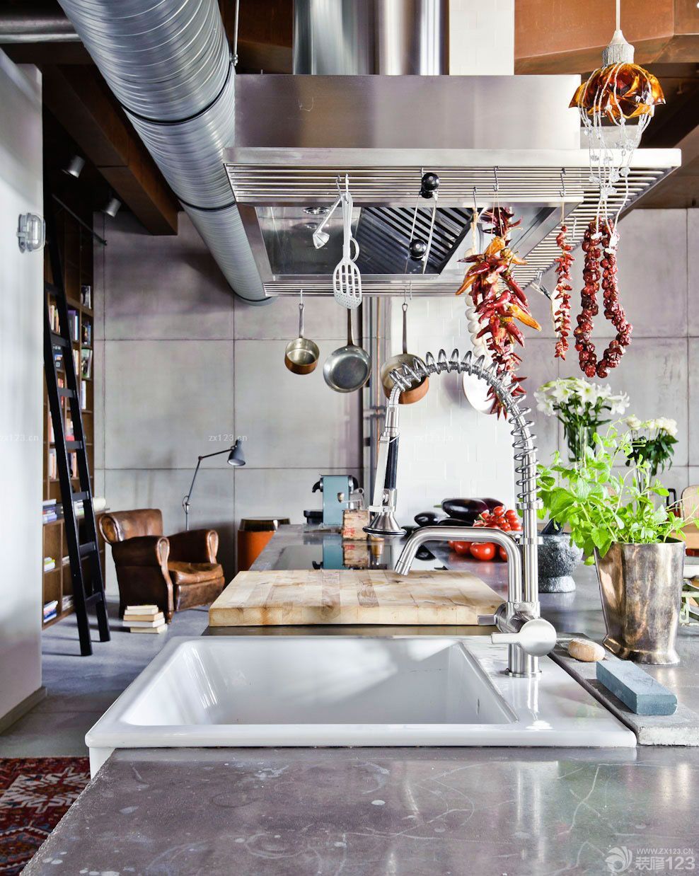 85平北欧风格厨房设计效果图