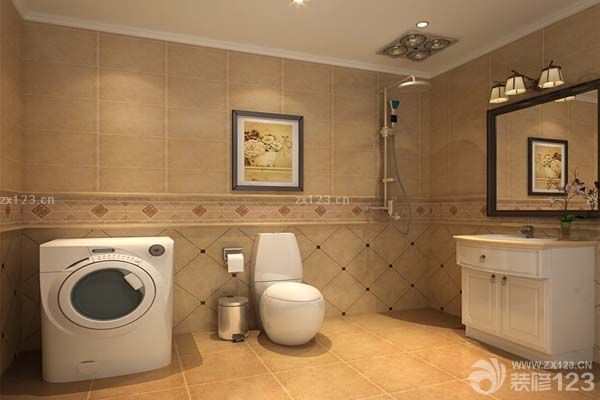 田园风格卫生间墙砖装修图片欣赏