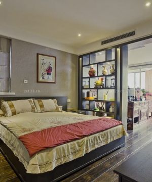120平方中式风格卧室床效果图片欣赏