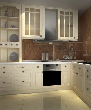 95平米厨房装饰白色橱柜效果图片