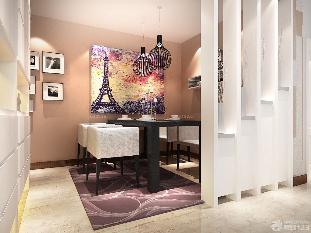 95平米客厅餐厅隔断效果图欣赏