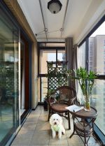 120平米家装阳台防腐木花架实景图片大全