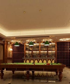 2025最新家庭休闲区台球桌效果图