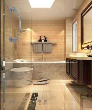 110平米2023浴室卫生间设计装修效果图