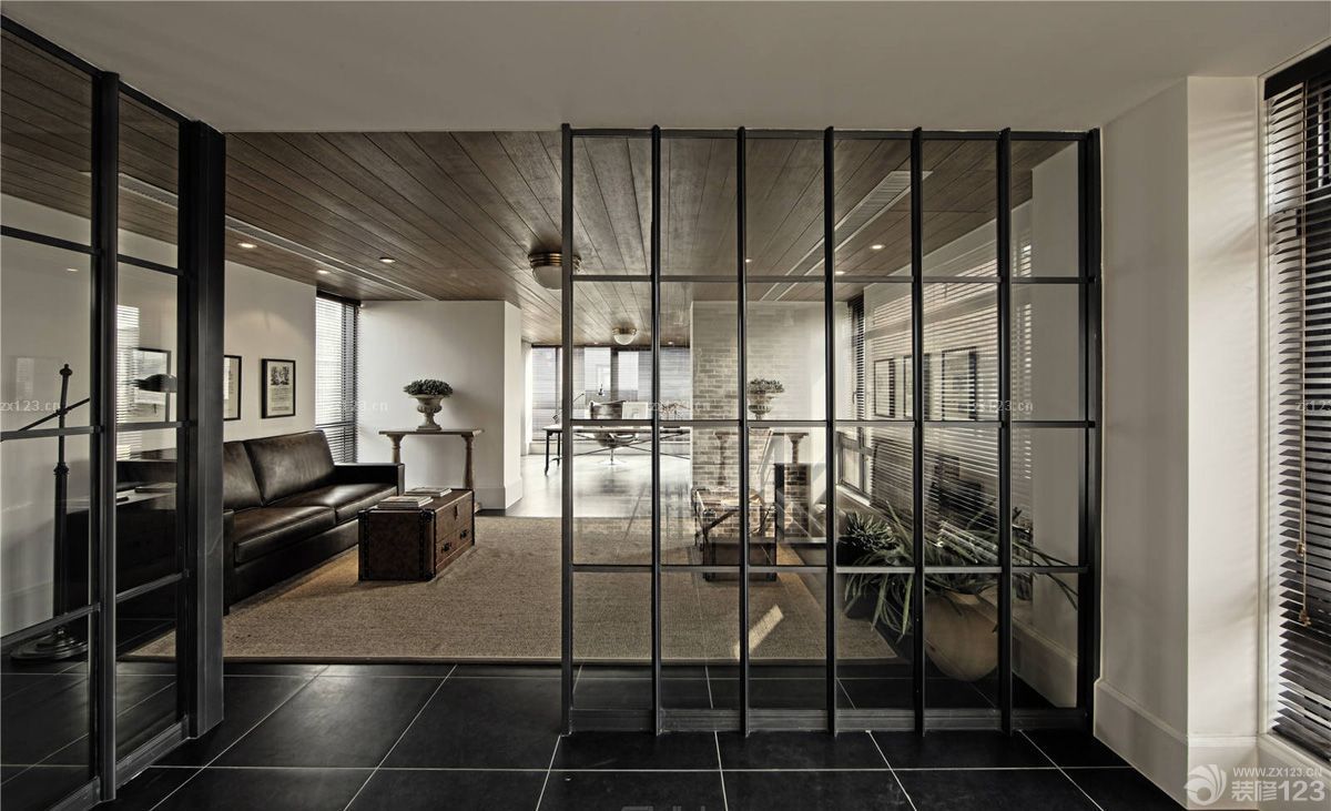 2025现代家居客厅进门玄关隔断设计效果图片