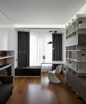 80平米两居室书房装修效果图大全2025图片