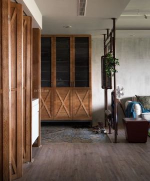 100平米三居2025客厅玄关效果图片大全