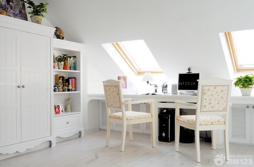 最新地中海书房装修效果图2025