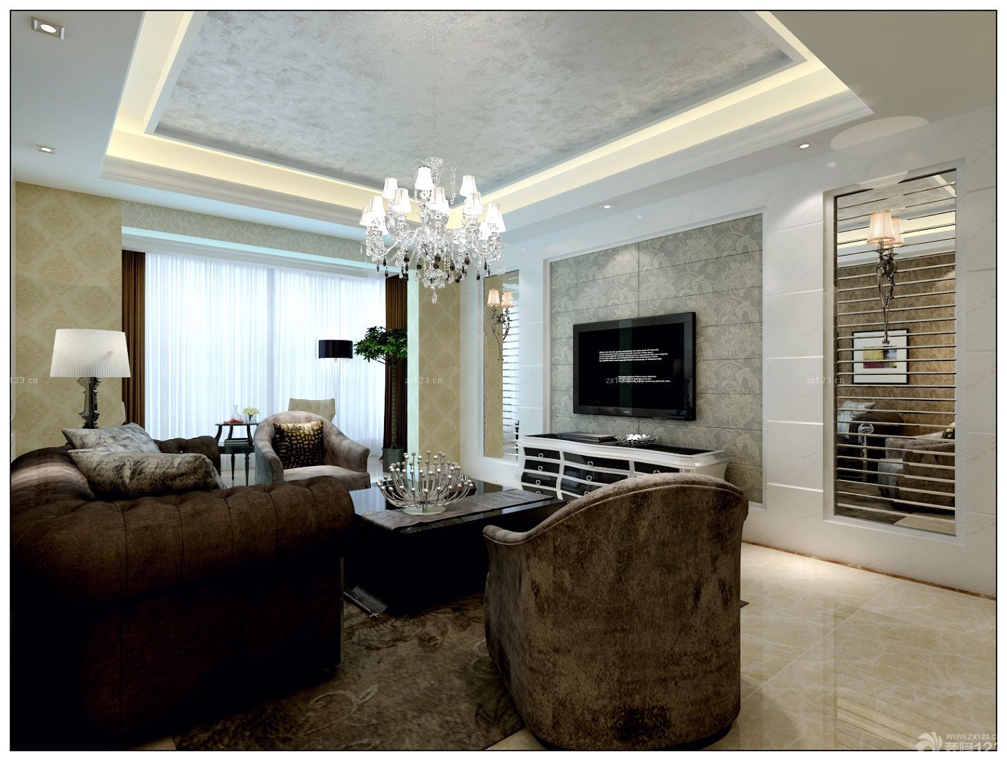 2025现代客厅电视背景墙设计图