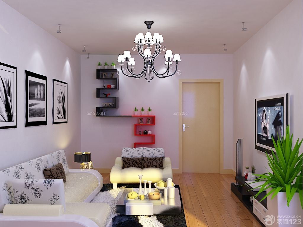 最新现代客厅电视柜装修效果图片