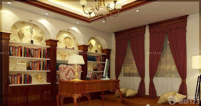 2025书房组合书柜设计图