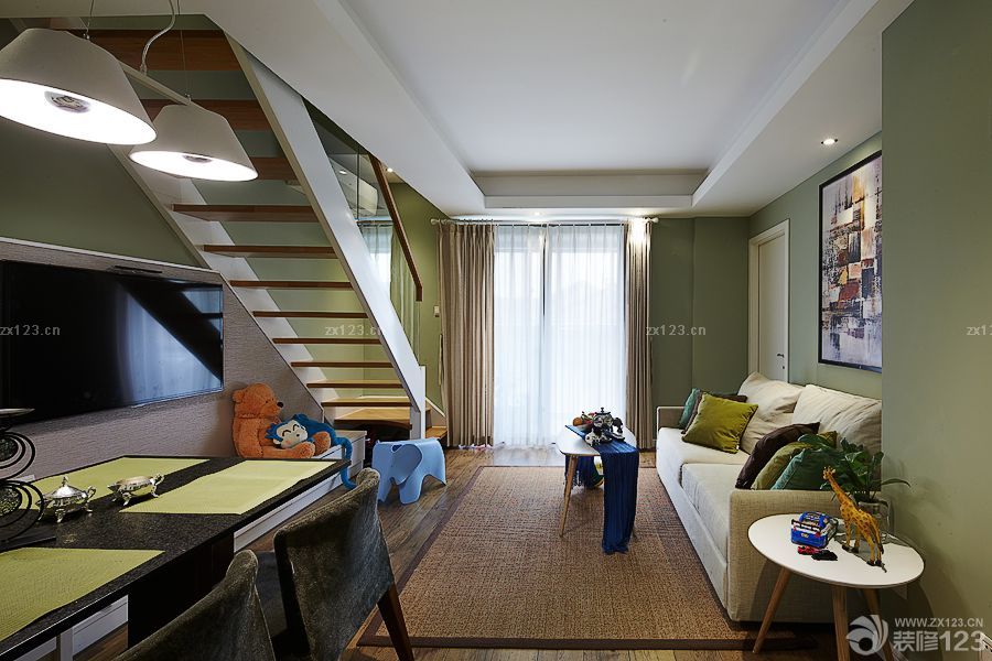 宜家风格小户型客厅墙面颜色实景图欣赏