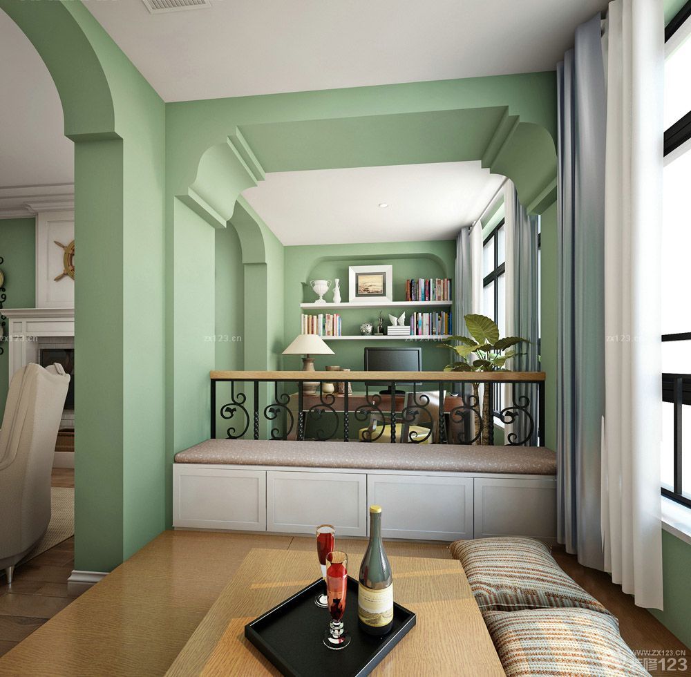 现代简欧风格小户型飘窗效果图片大全