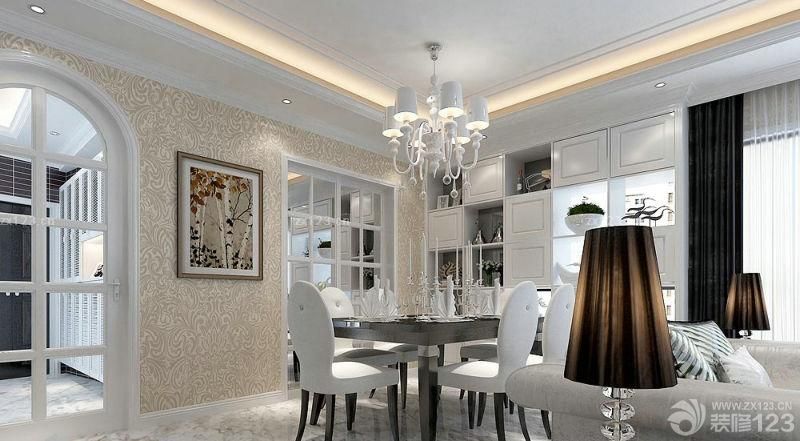 2025简欧风格餐厅酒柜效果图片