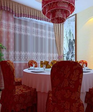 最新中式风格特色餐厅装修效果图欣赏
