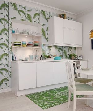 55平米小户型敞开式厨房橱柜设计图片