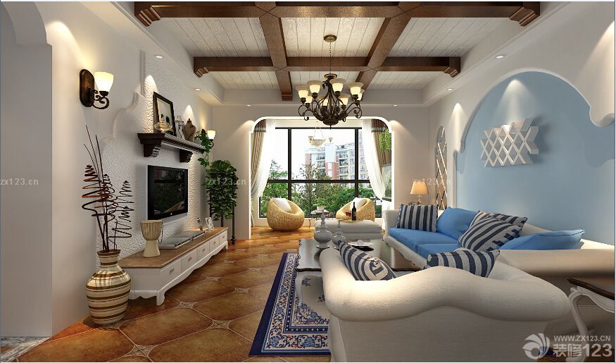 简约客厅阳台设计效果图