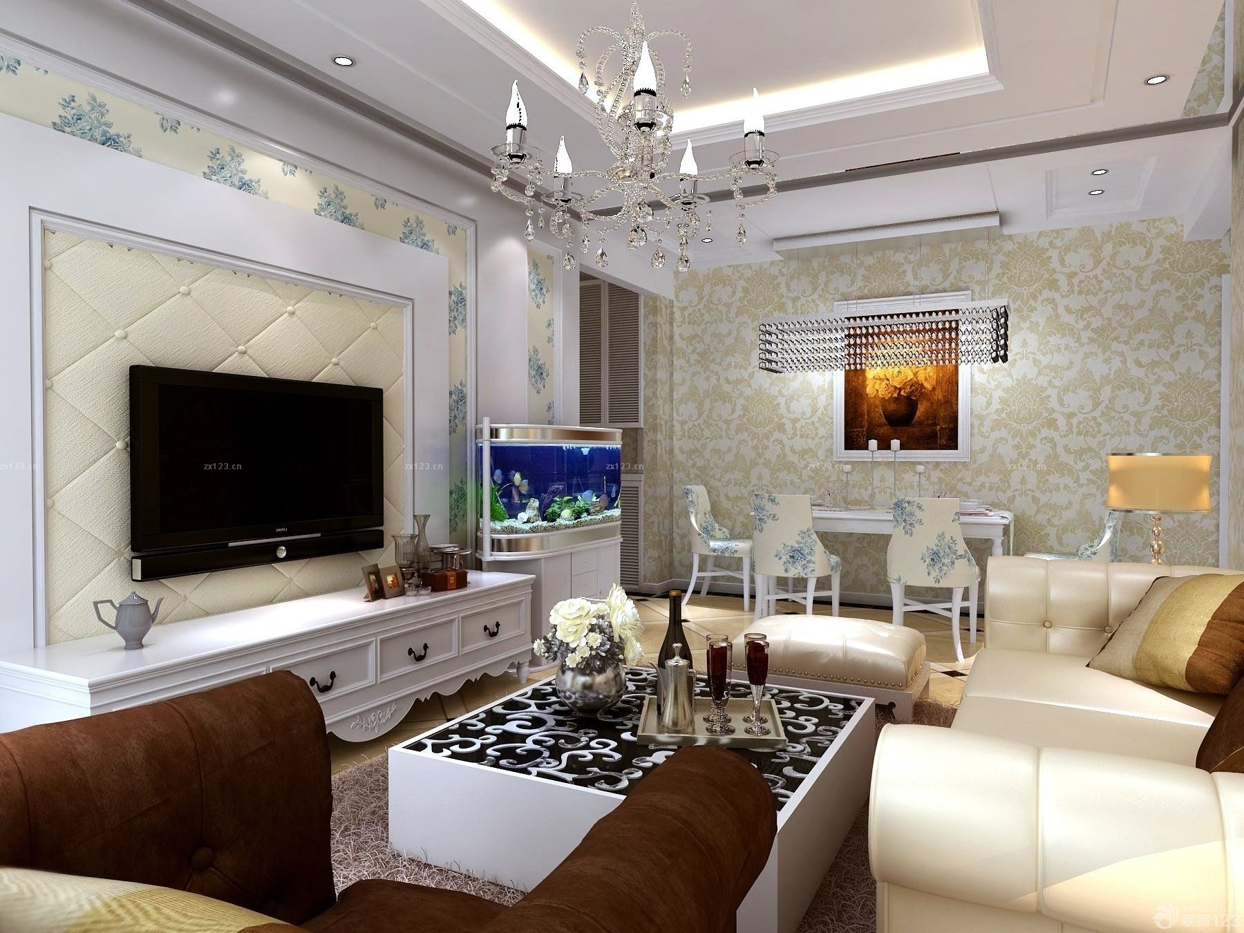 小户型简欧电视墙效果图片欣赏