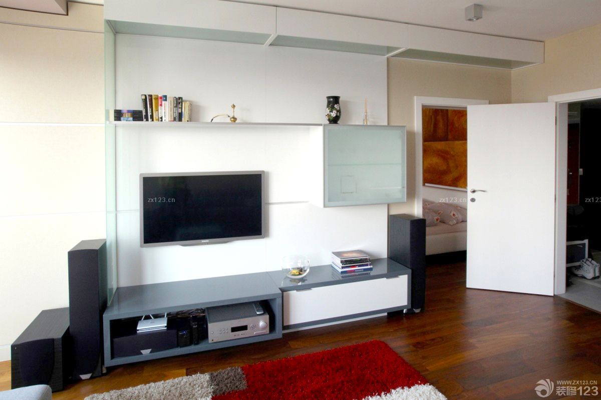 简约风格电视墙电视柜装修效果图片