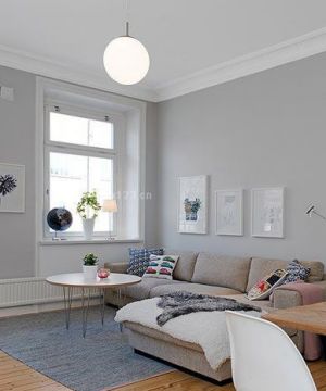 最新现代欧式小户型客厅餐厅一体装修效果图片