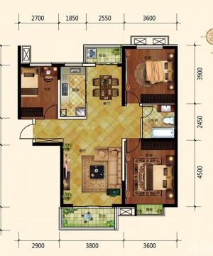 2023三室两厅经典户型图片