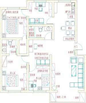 2023二室一厅户型图