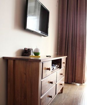 45平米一室一厅美式实木电视柜装修图片欣赏