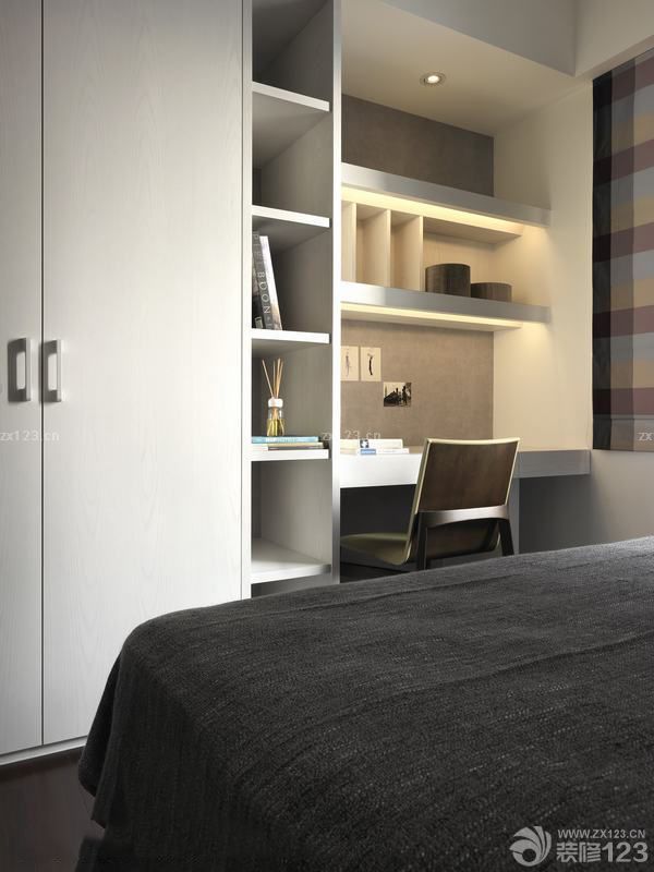 小户型书房装修经典储物空间图片
