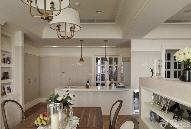 餐厅实木餐桌设计效果图2025