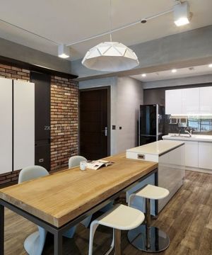 2023最新时尚小户型敞开式厨房餐厅一体节省空间装修图
