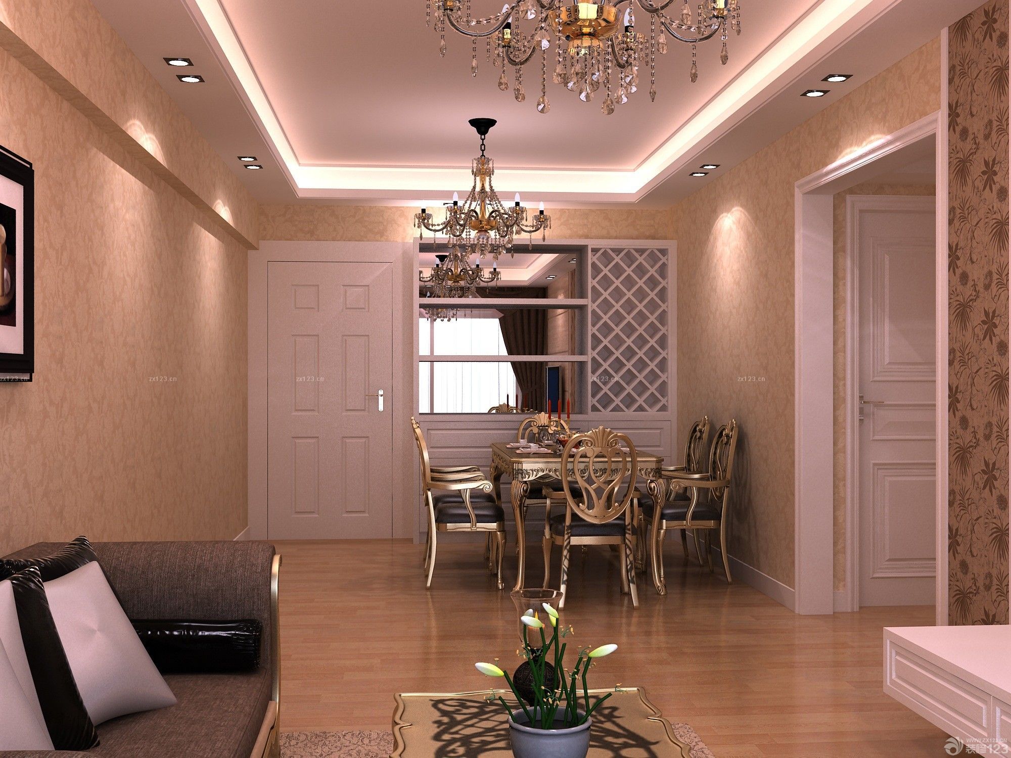 2025二室一厅欧式风格餐厅装修图片大全