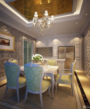 最新二室一厅欧式风格餐厅豪华装修效果图