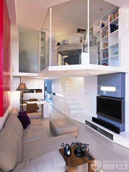 2025时尚20平米一室一厅小户型错层装修案例