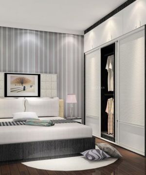 最新26平米一室一厅现代简约风格床装修图片欣赏