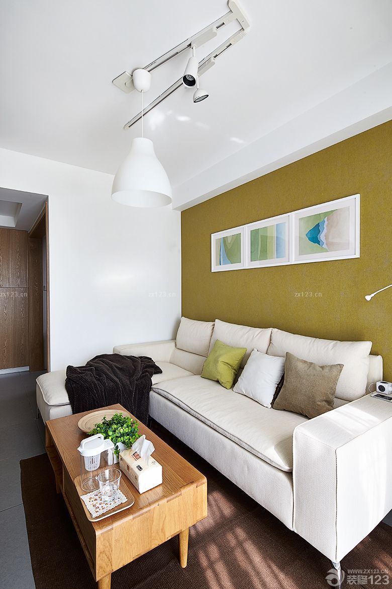 简约风格跃层房子小户型客厅墙面颜色实景图欣赏