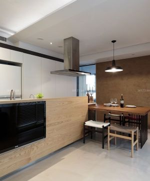 2023顶级小户型简约风格厨房橱柜餐厅一体设计图