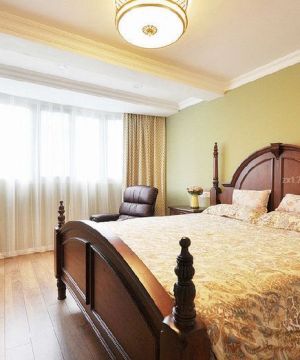 最新12平米卧室美式床装修实景图欣赏