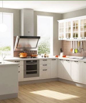 白色小二室简欧风格厨柜厨房装修效果图欣赏