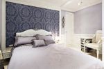 最新紫韵奢华一室房间简欧风格壁纸装修效果图大全