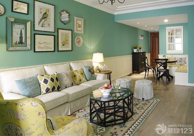 温馨美式乡村风格客厅美式沙发装修图片欣赏