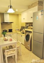 温馨田园风格厨房餐厅一体设计案例大全