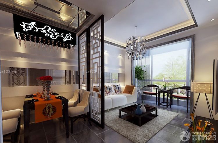 2025最新中式简约风格交换空间隔断效果图