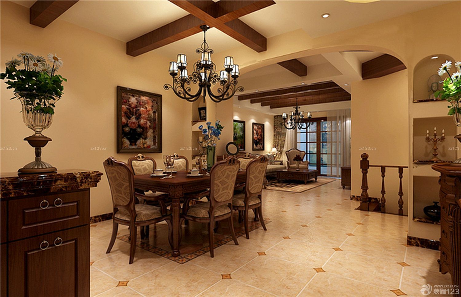 特色餐厅美式乡村风格样板间大全2025