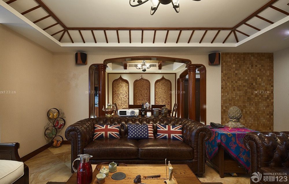 复古东南亚风格室内实木家具设计图片欣赏