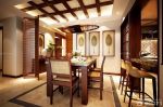 最新东南亚风格餐厅家具装修效果图