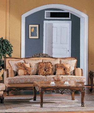 最新美式实木沙发背景墙装修图片大全