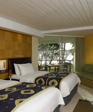 舒适东南亚风格酒店客房设计效果图片