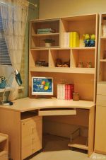 2025简约现代美式转角书柜装修实景图